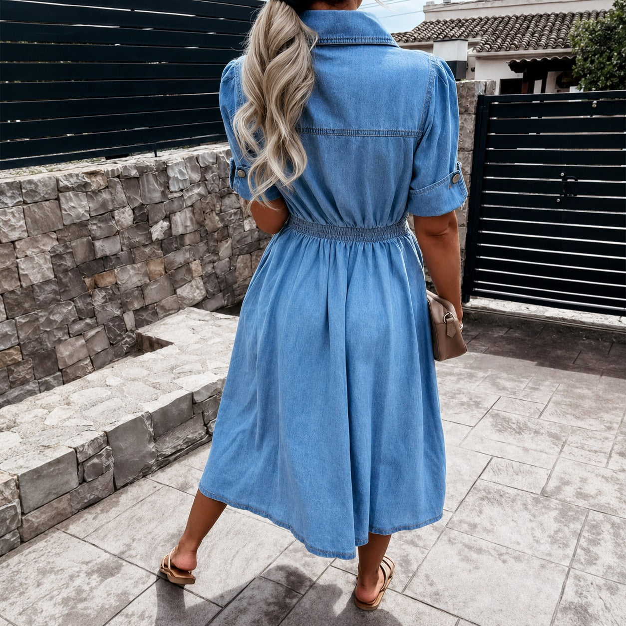 Sahil - Robe chic à boutonnage simple