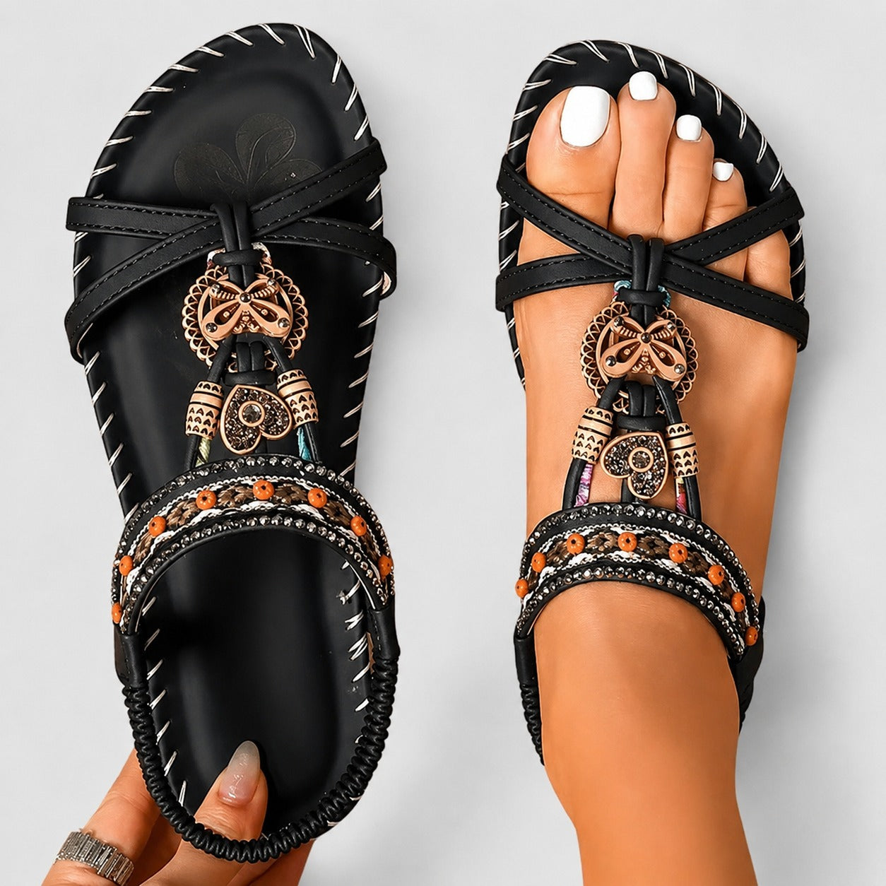Eleanor - Sandales Élégantes avec Strass