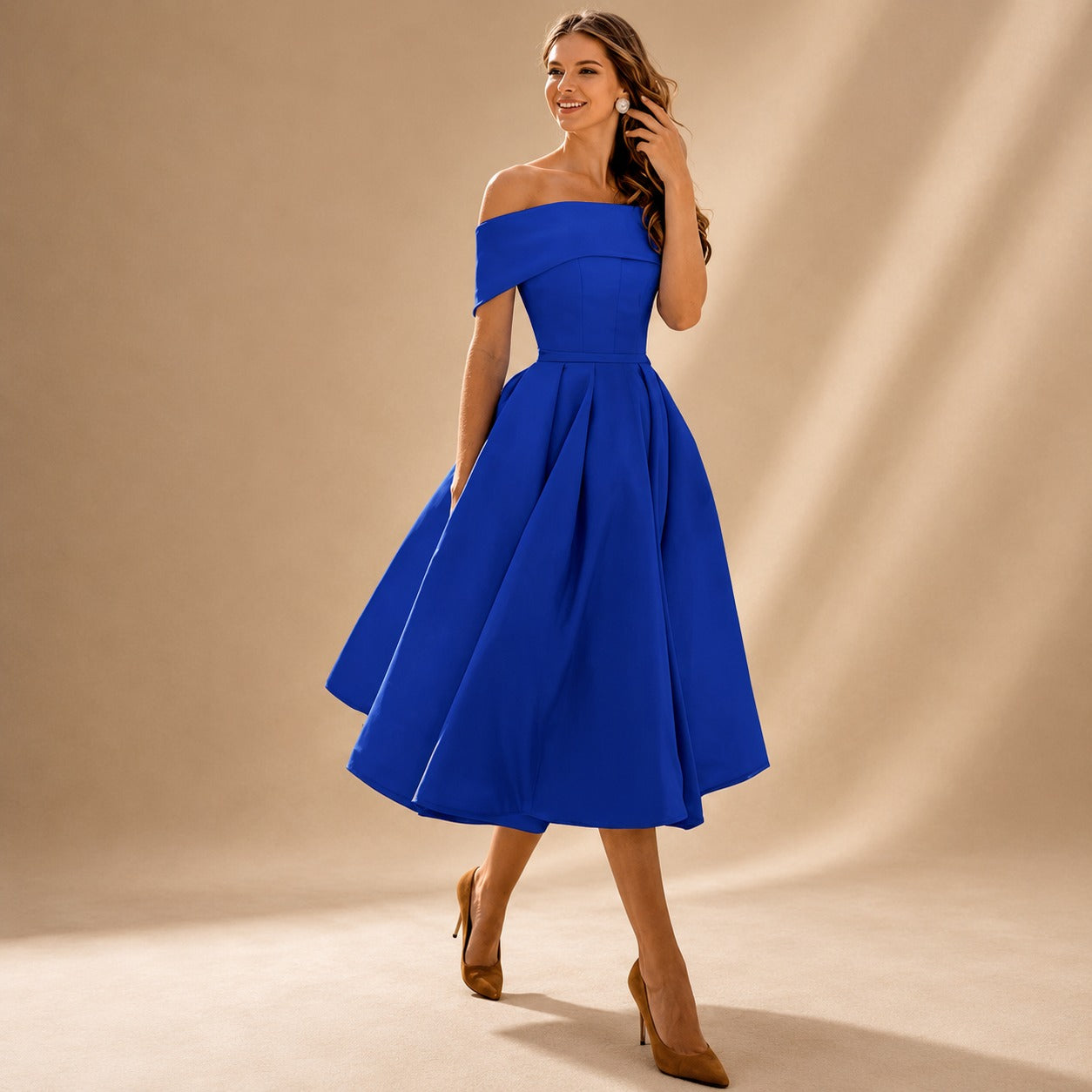Erika - Robe Chic Aux Épaules Dénudées