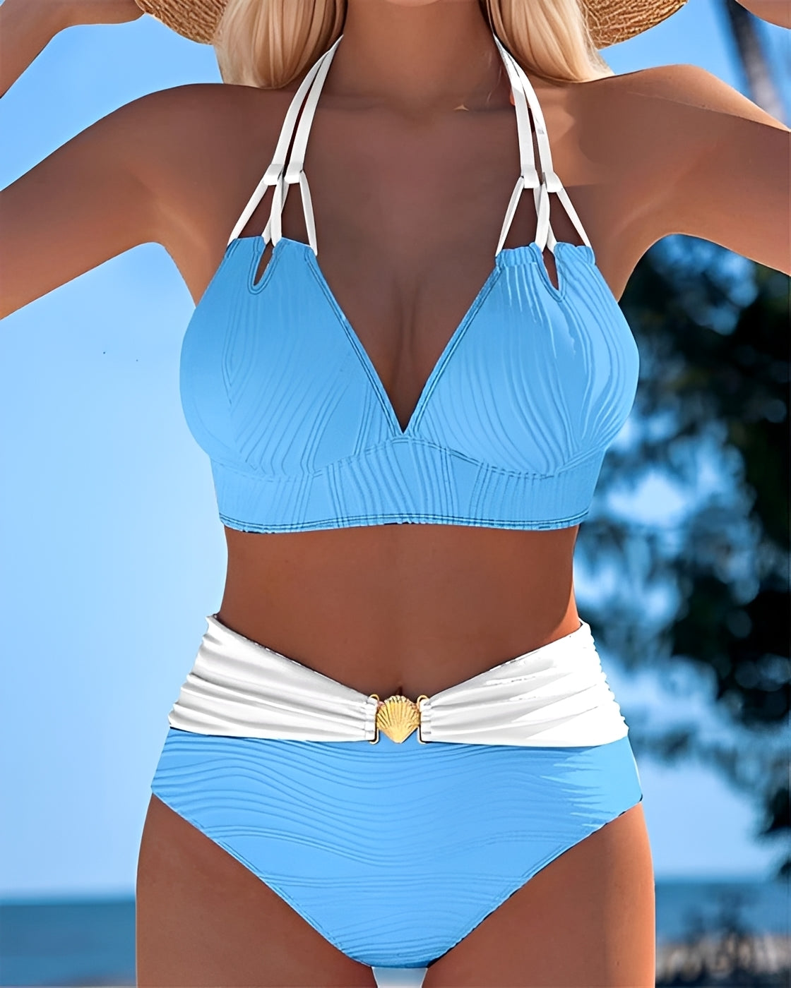 Camille - Bikini Taille Haute Élégant