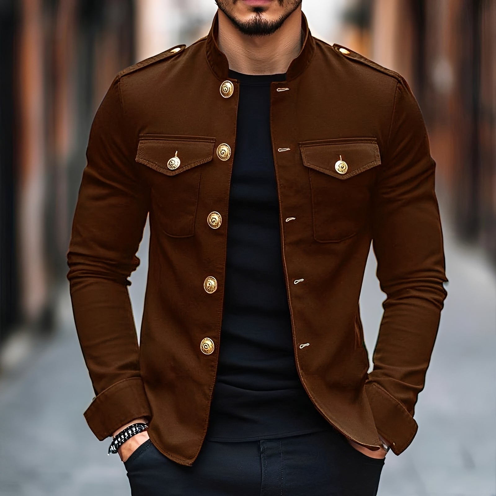 Leighton - Veste élégante et relax à boutons