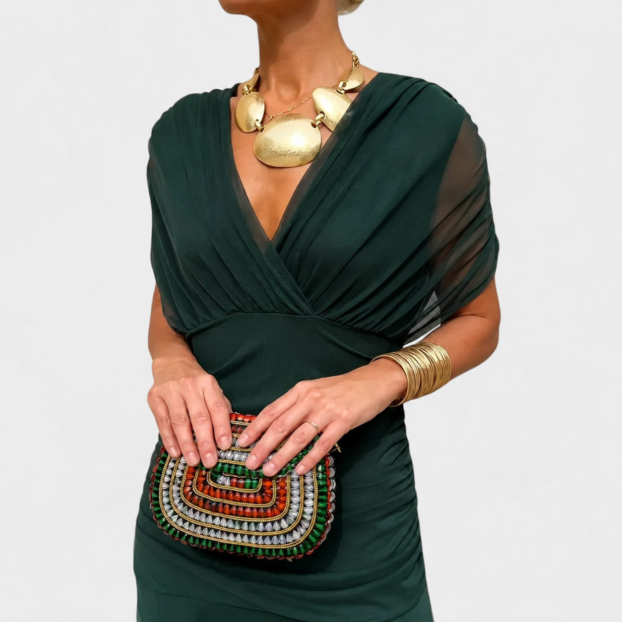 Bernice - Robe Maxi Élégante avec Détails Plissés