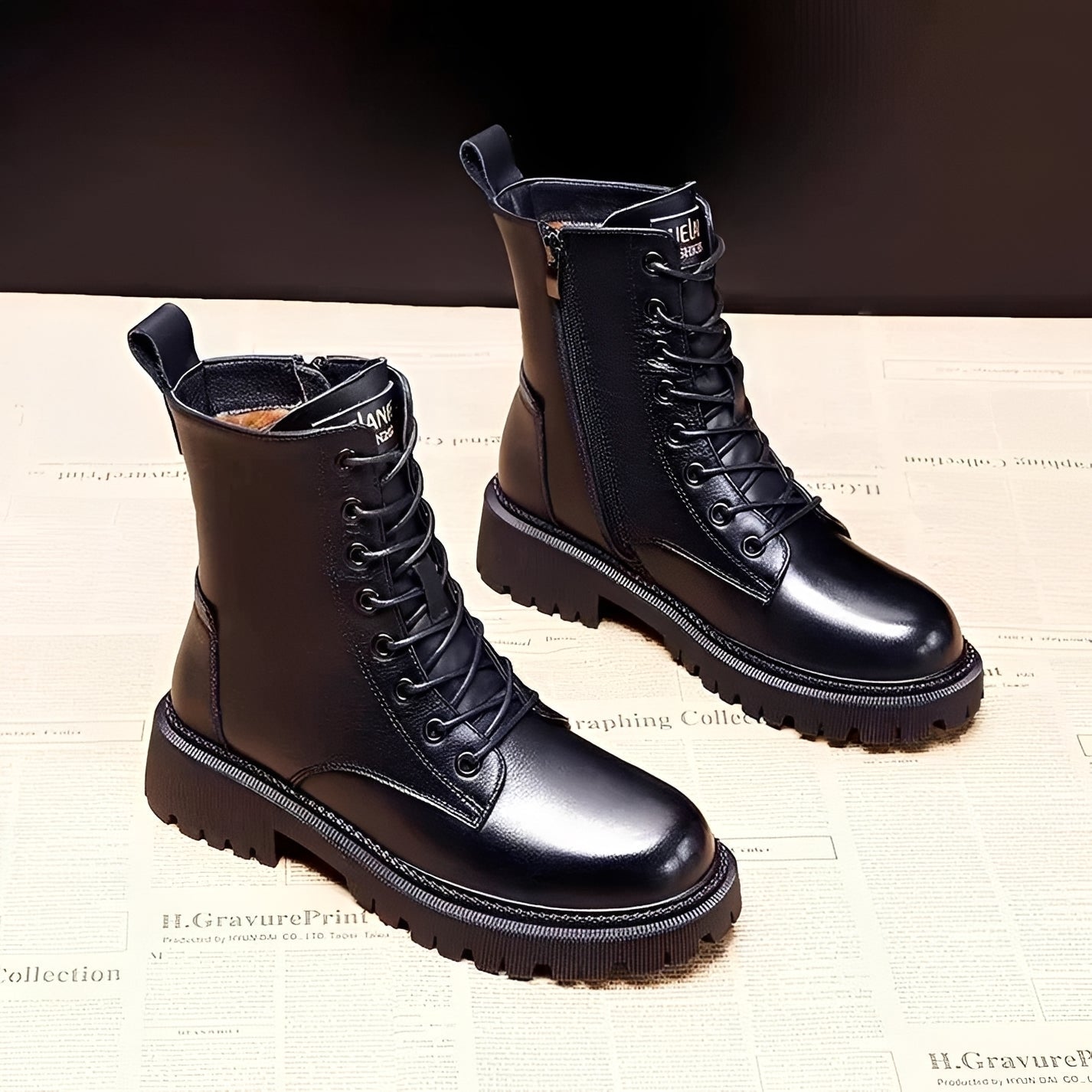 Adelpha - Bottes d'hiver noires pour jours froids