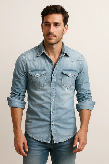 Hebert - Chemise Décontractée à Manches Longues