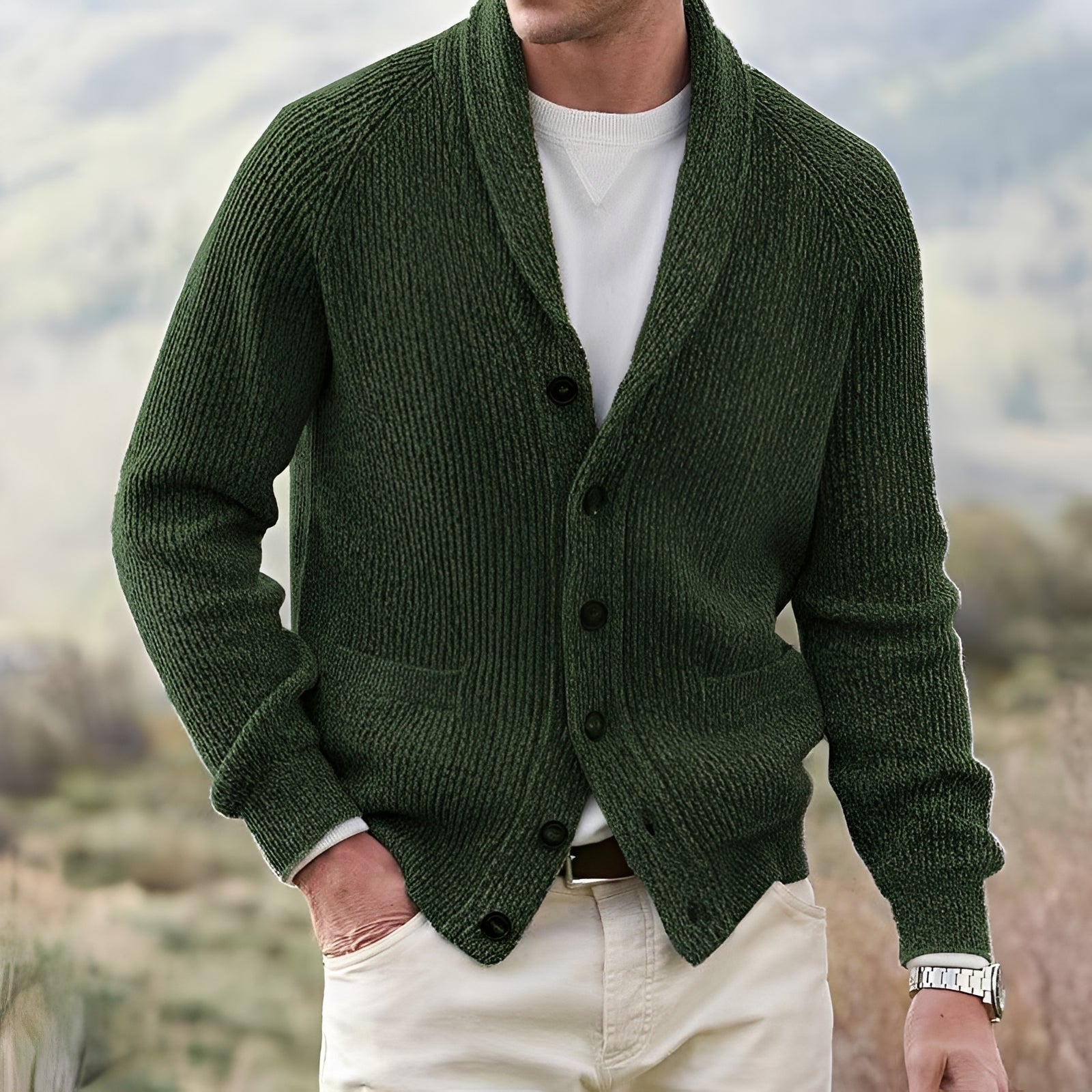 Winton - Cardigan classique pour hommes