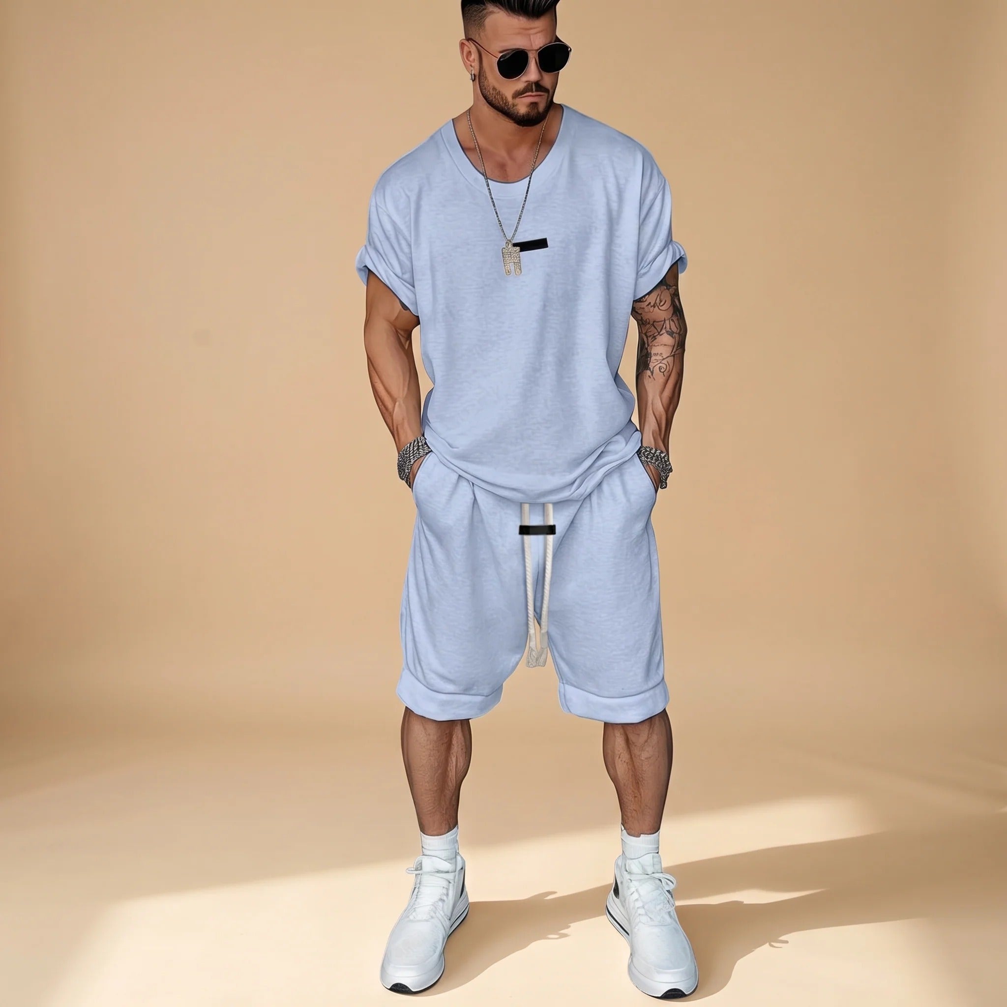 Alan - Ensemble Chemise et Shorts Relax