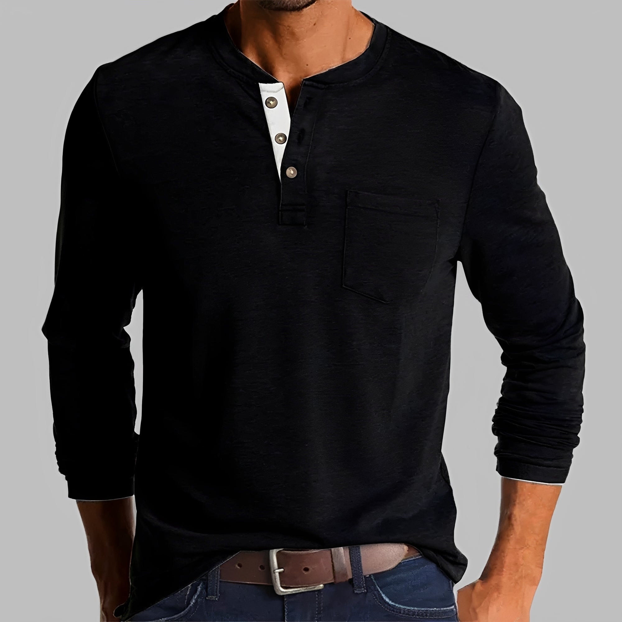 Dalton - Chemise à Manches Longues Henley
