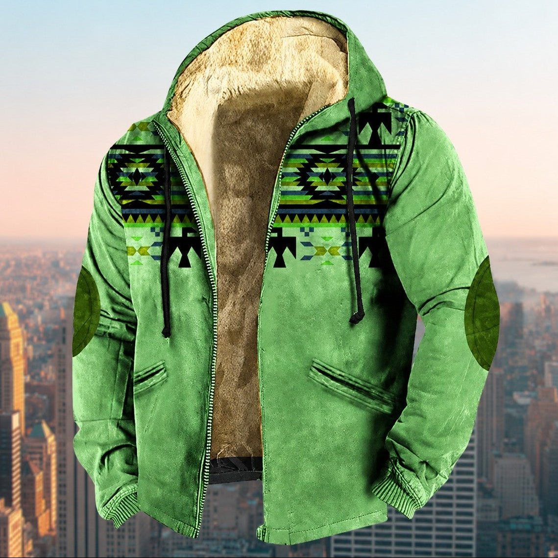 Laszlo - Veste à capuche avec motif tribal pour hommes