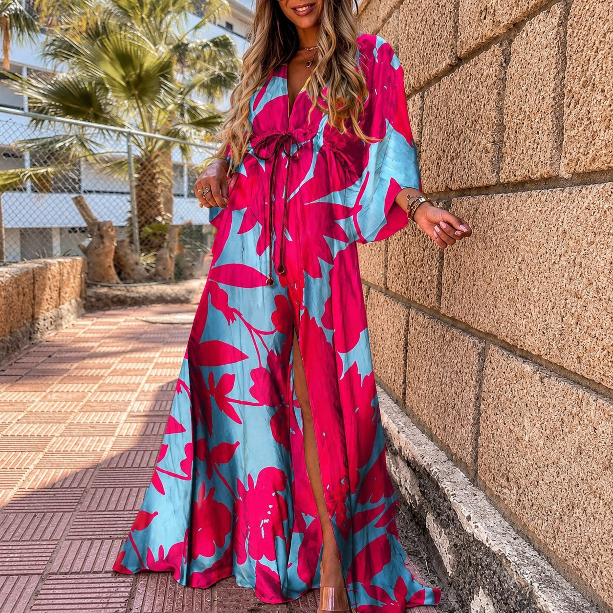 Janice - Robe longue chic et colorée