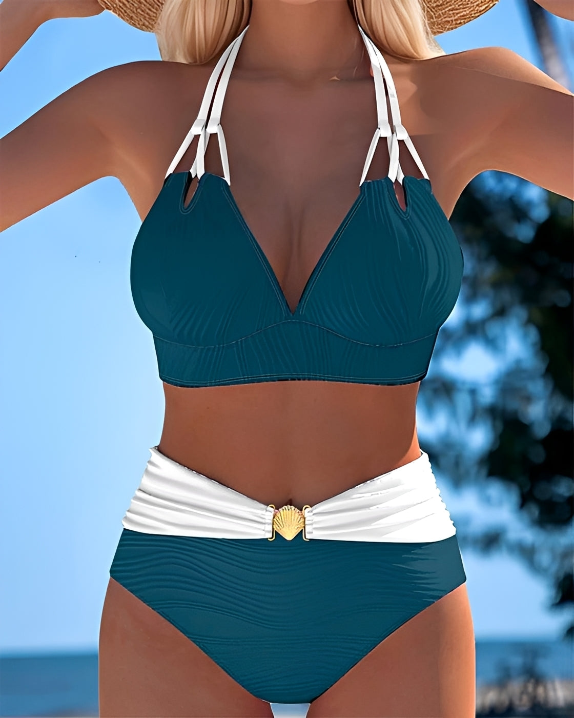 Camille - Bikini Taille Haute Élégant
