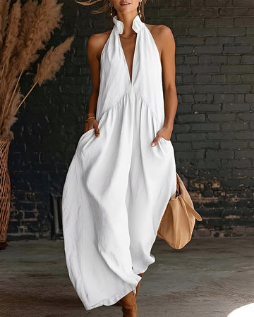 Briony - Robe Maxi Sans Manches Élégante