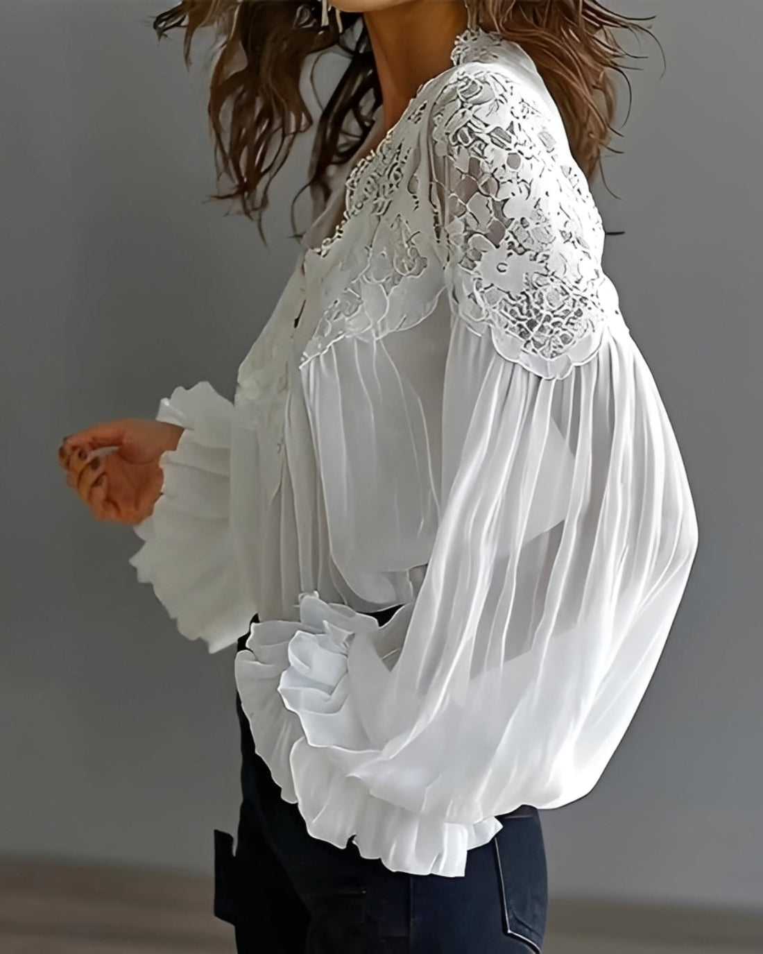 Kim - Blouse à Col en V Élégante