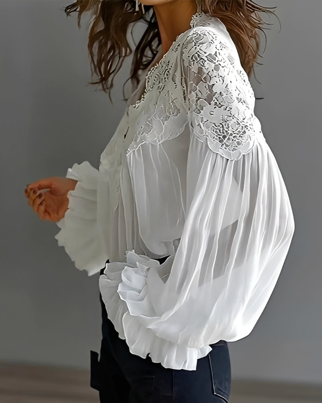 Kim - Blouse à Col en V Élégante