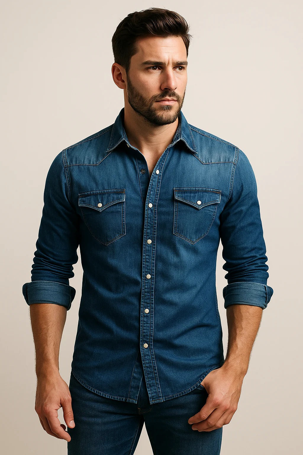 Hebert - Chemise Décontractée à Manches Longues