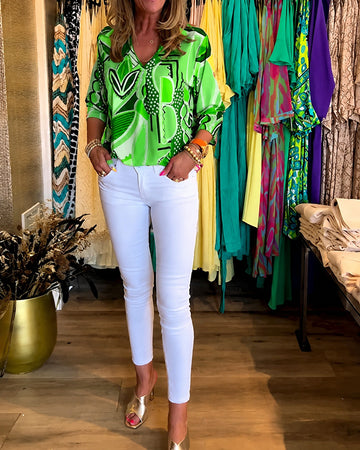 Chaya - Blouse Ample à Manches Longues Élégante