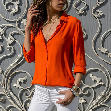 Aiah - Blouse décontractée avec col en V