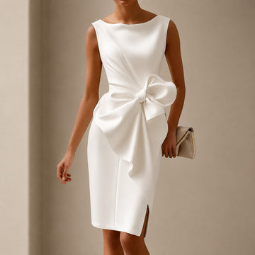 Esmee - Robe Courte Sophistiquée avec Nœud