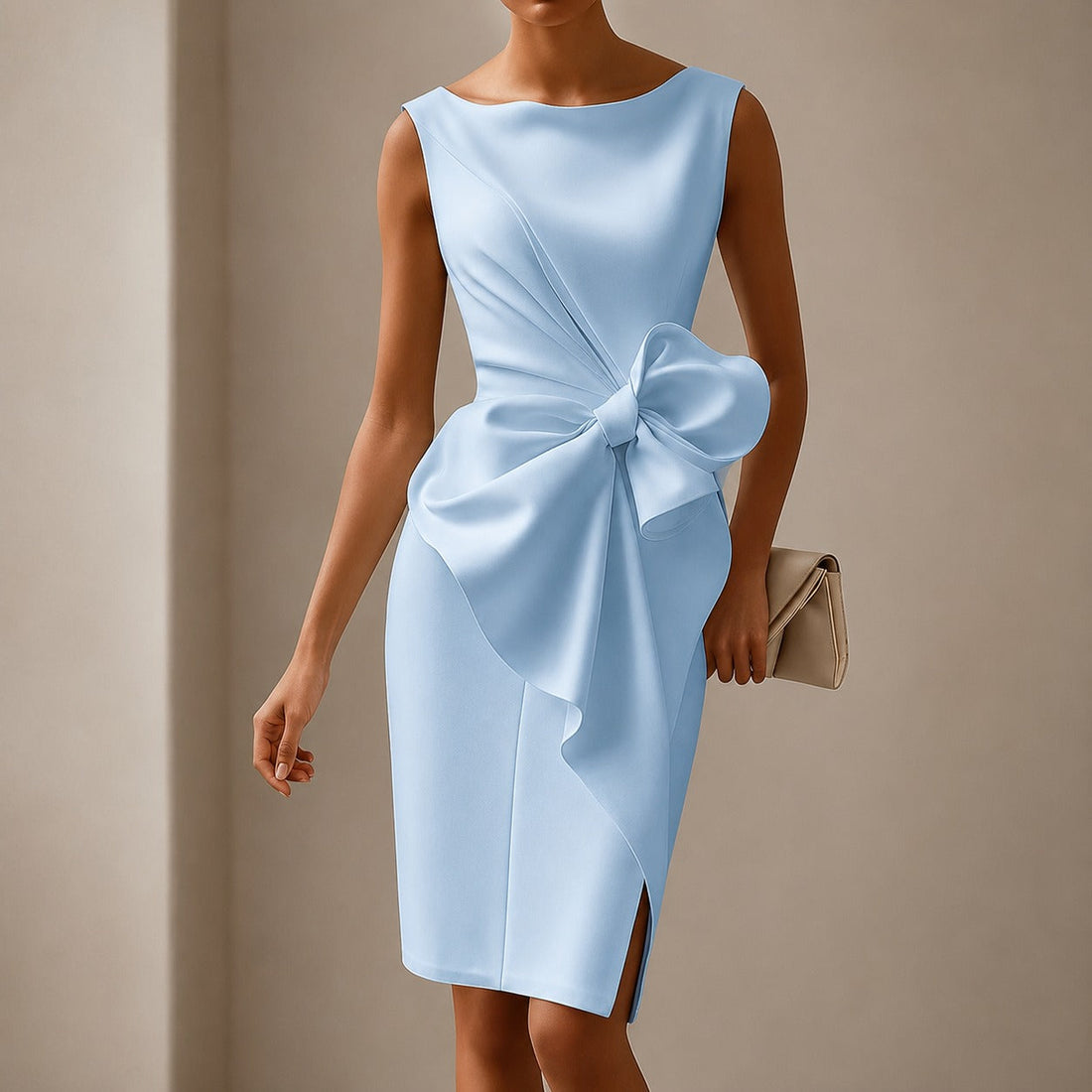Esmee - Robe Courte Sophistiquée avec Nœud