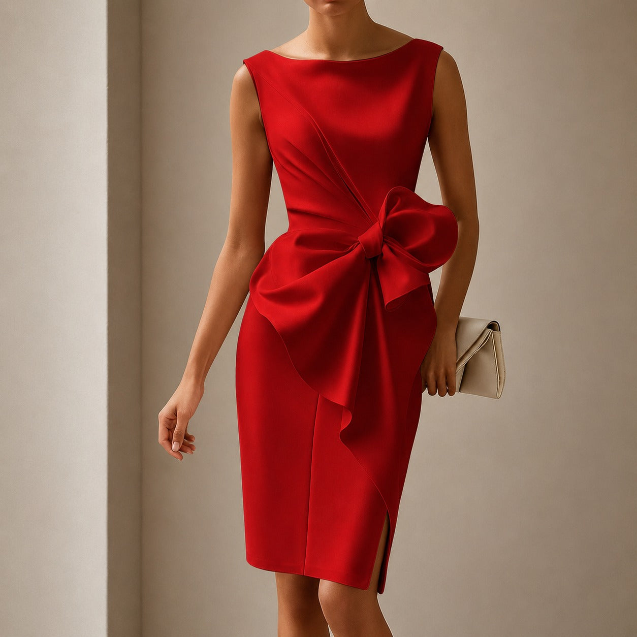Esmee - Robe Courte Sophistiquée avec Nœud