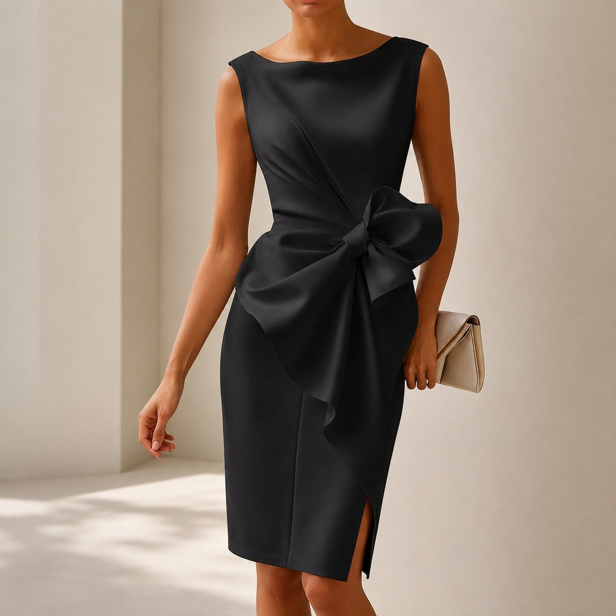 Esmee - Robe Courte Sophistiquée avec Nœud