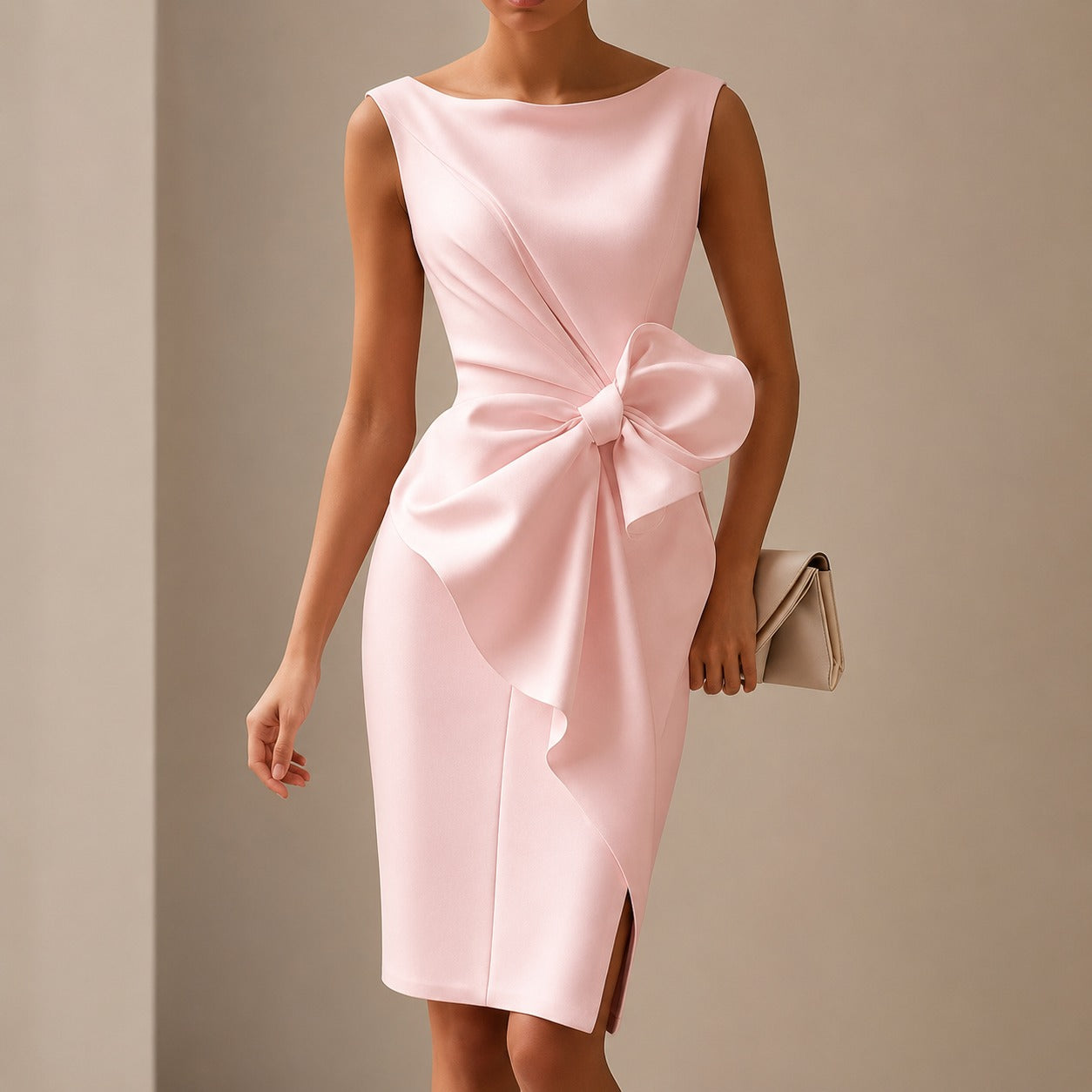 Esmee - Robe Courte Sophistiquée avec Nœud