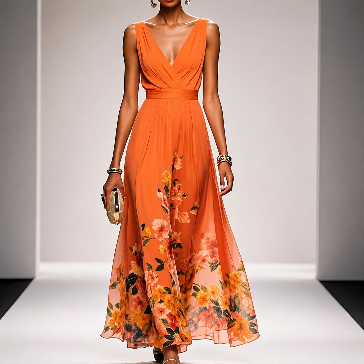 Tanisha - Robe Maxi à Motif Floral
