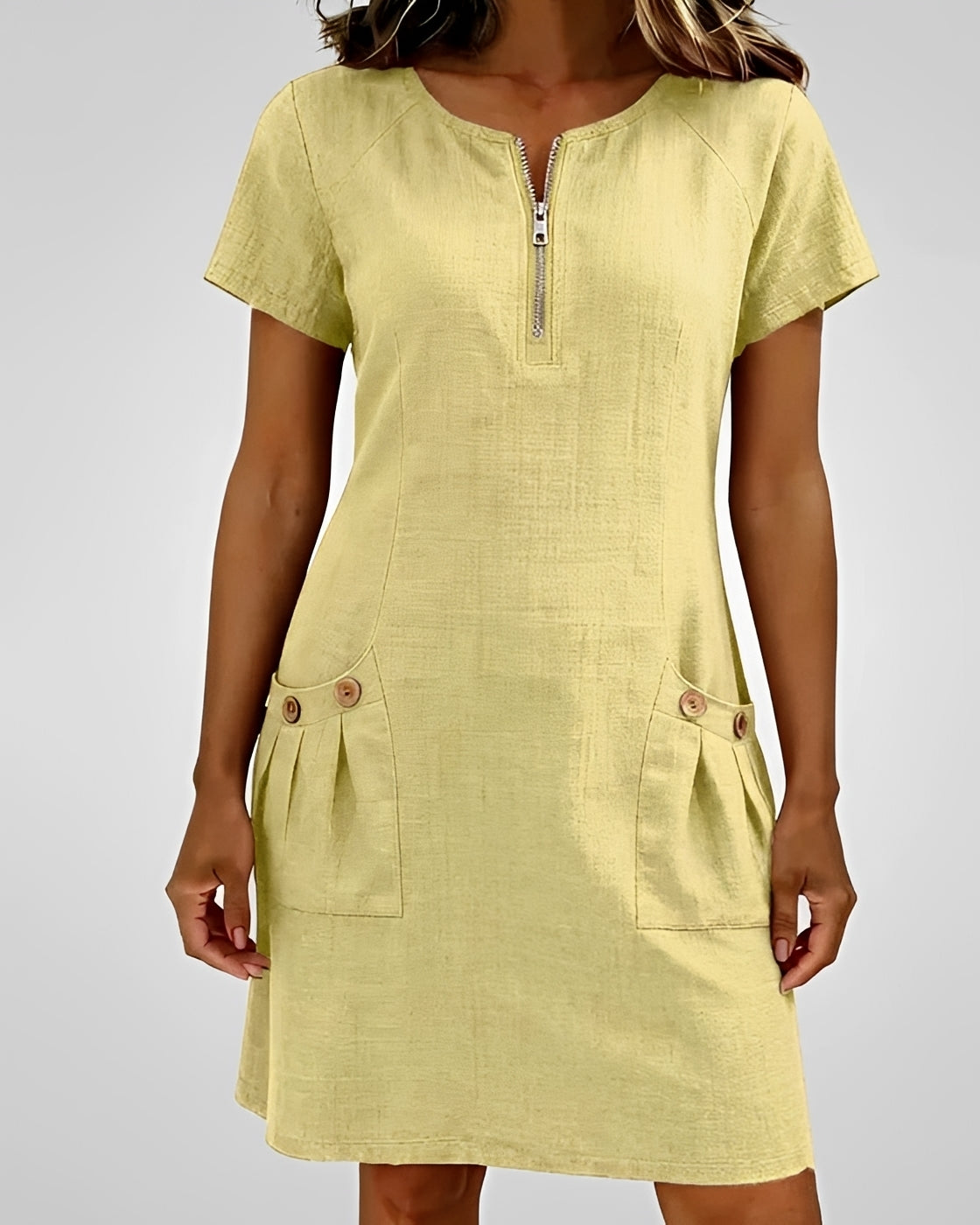 Emelia - Robe Zippée Élégante