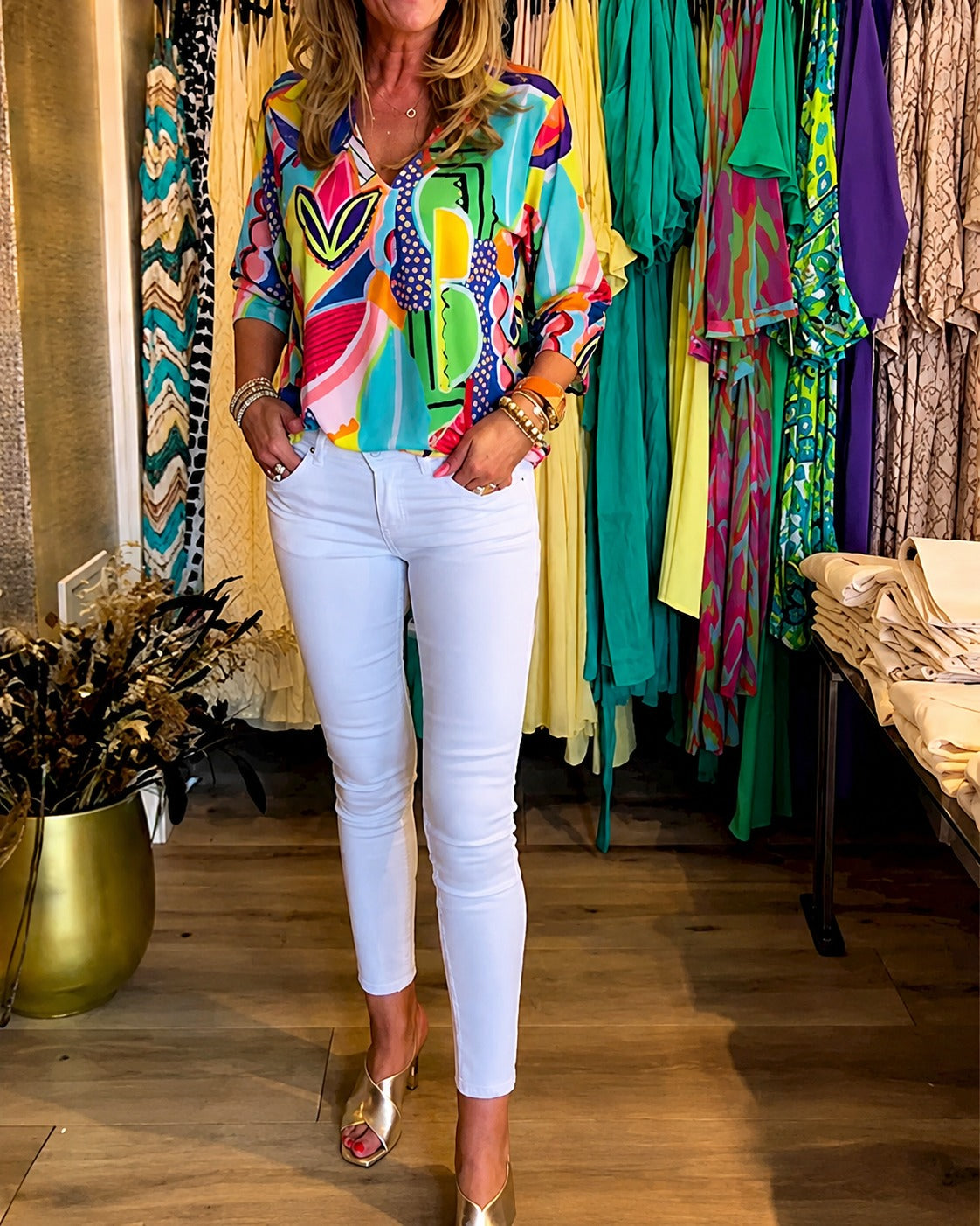 Chaya - Blouse Ample à Manches Longues Élégante