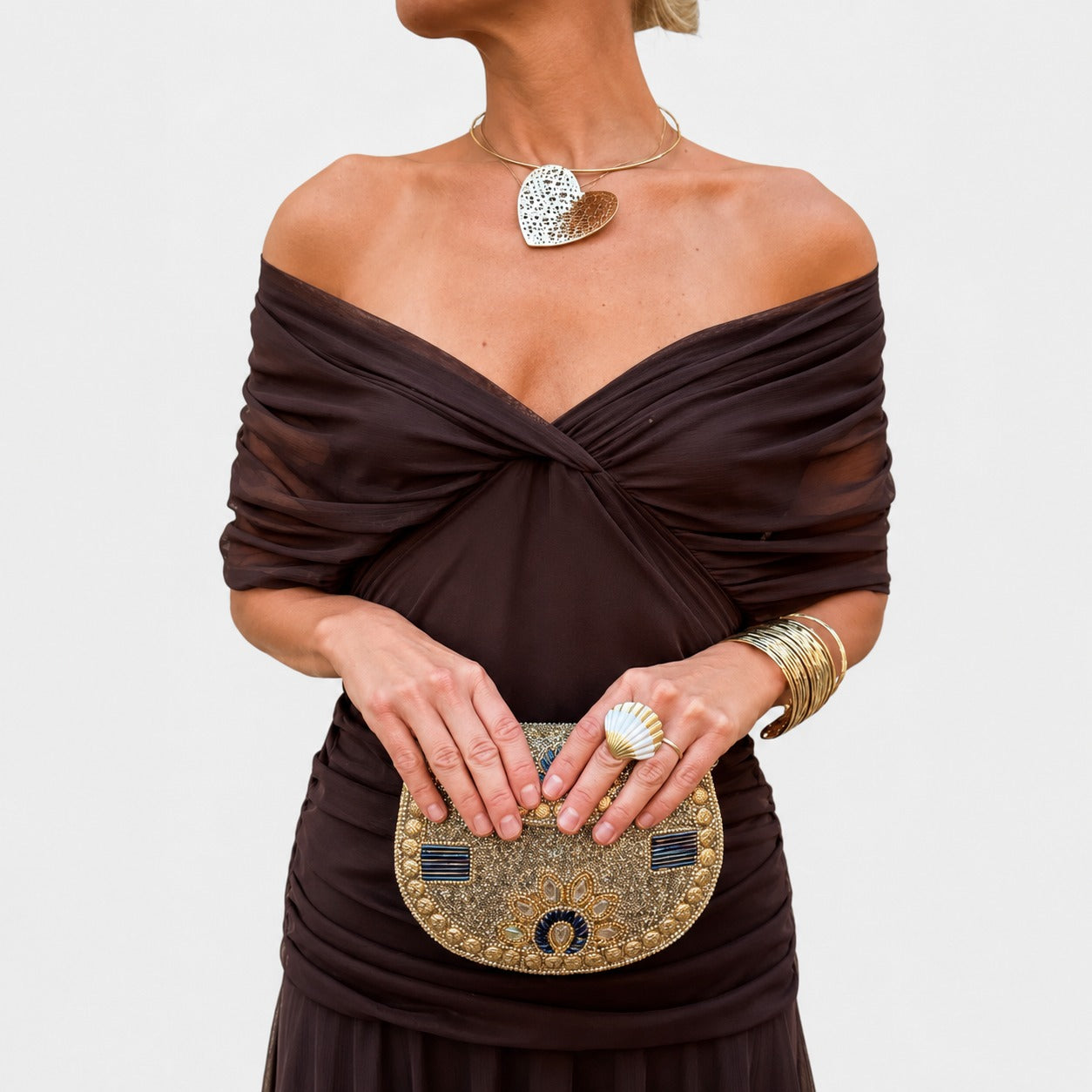 Bernice - Robe Maxi Élégante avec Détails Plissés