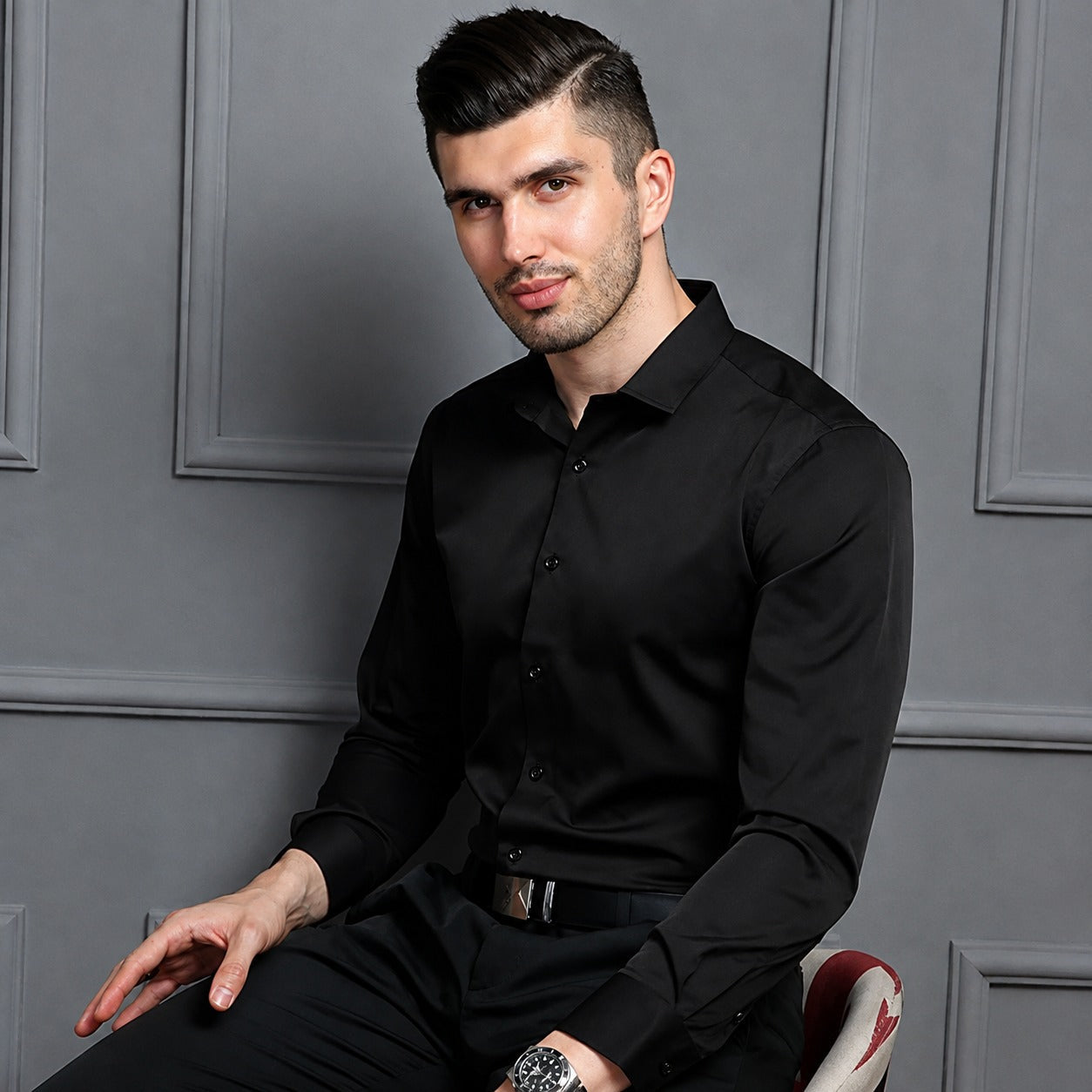 Hugo - Chemise confortable en tissu stretch pour hommes