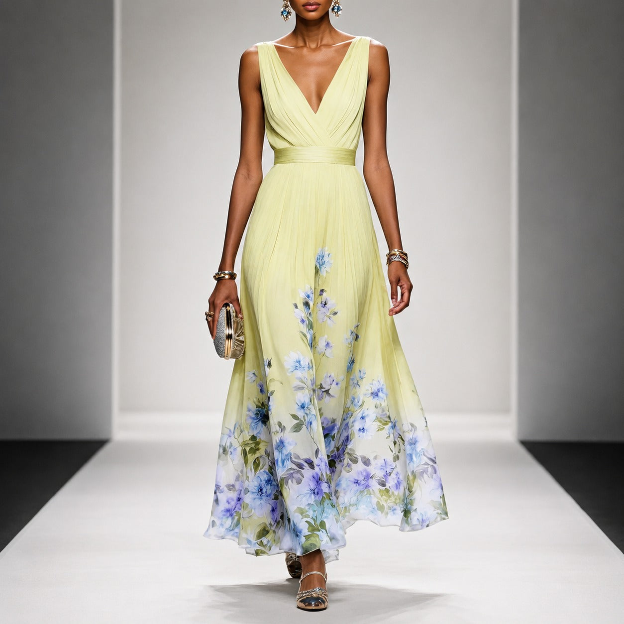 Tanisha - Robe Maxi à Motif Floral
