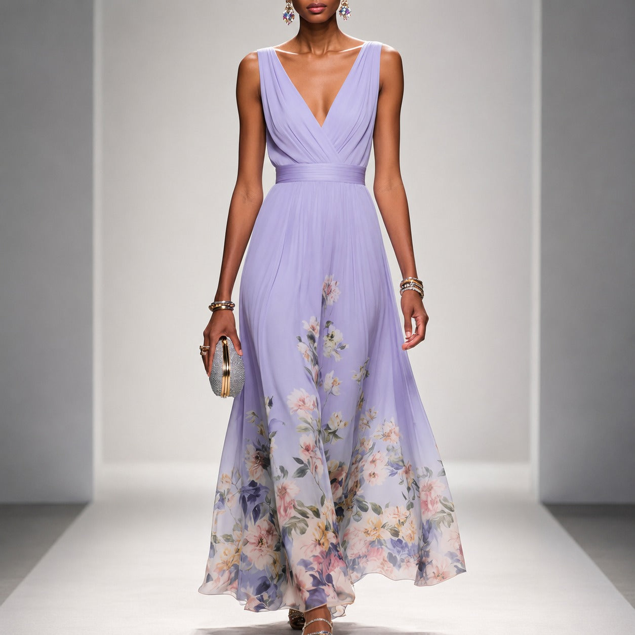 Tanisha - Robe Maxi à Motif Floral