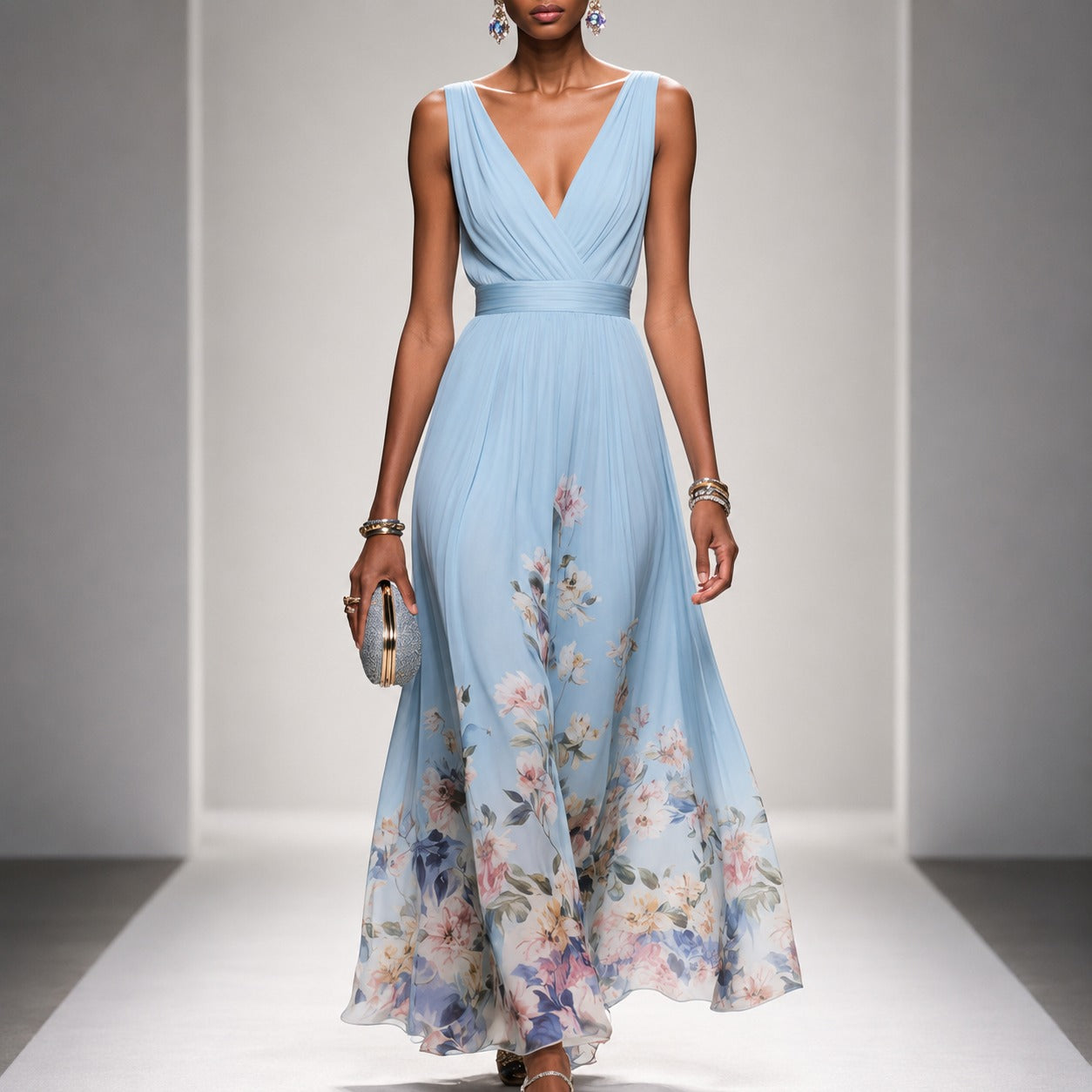 Tanisha - Robe Maxi à Motif Floral
