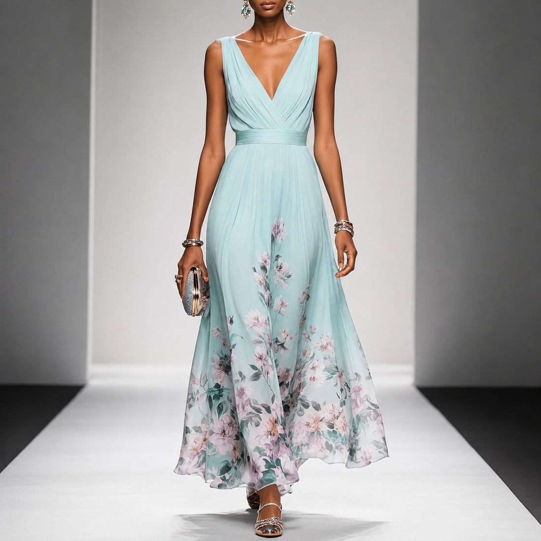 Tanisha - Robe Maxi à Motif Floral