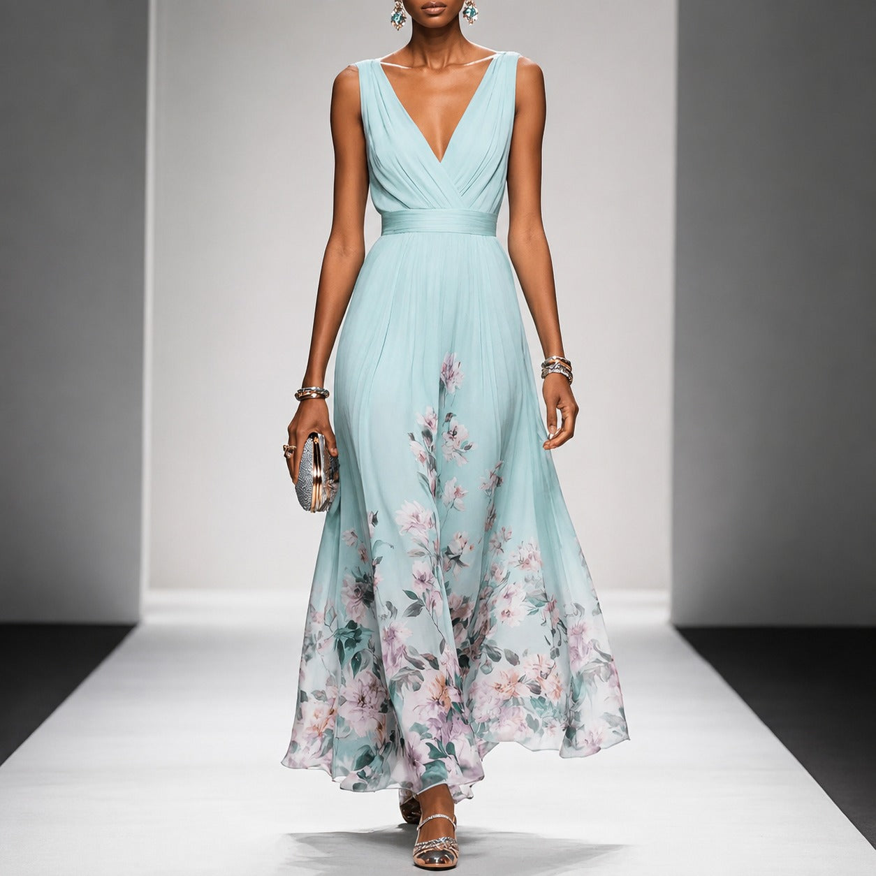Tanisha - Robe Maxi à Motif Floral