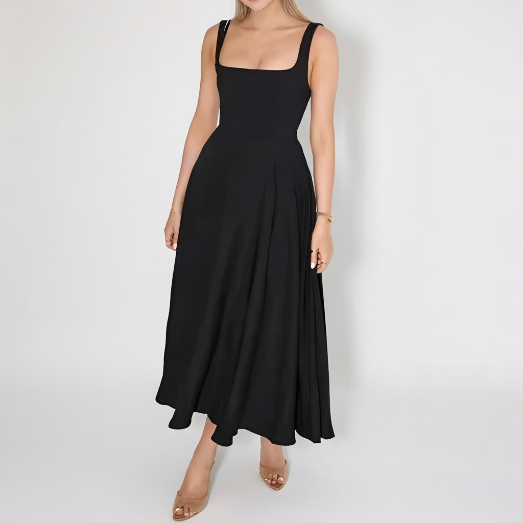 Blair - Robe Midi Élégante et Unie
