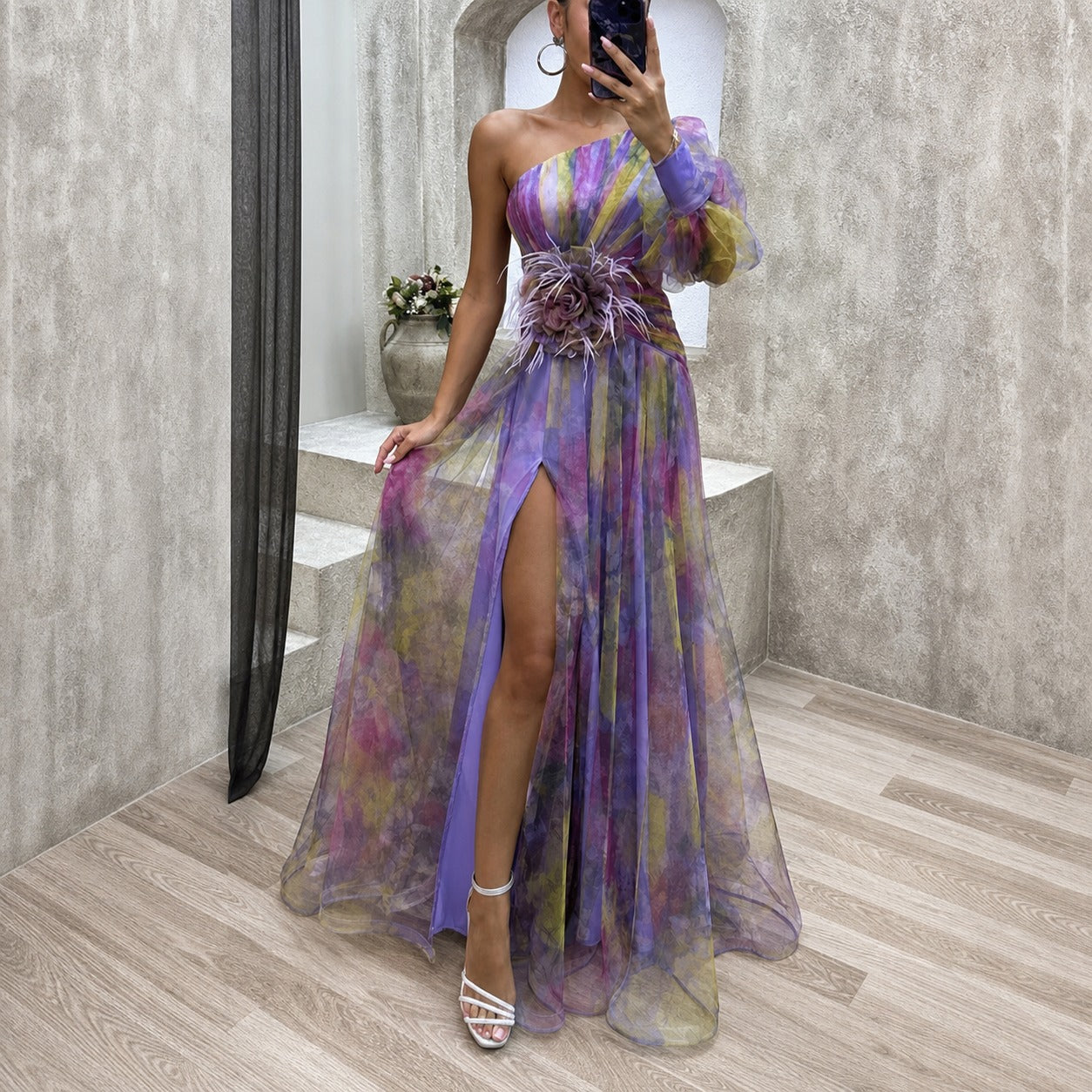 Rowe - Robe Maxi Élégante à Imprimés Floraux