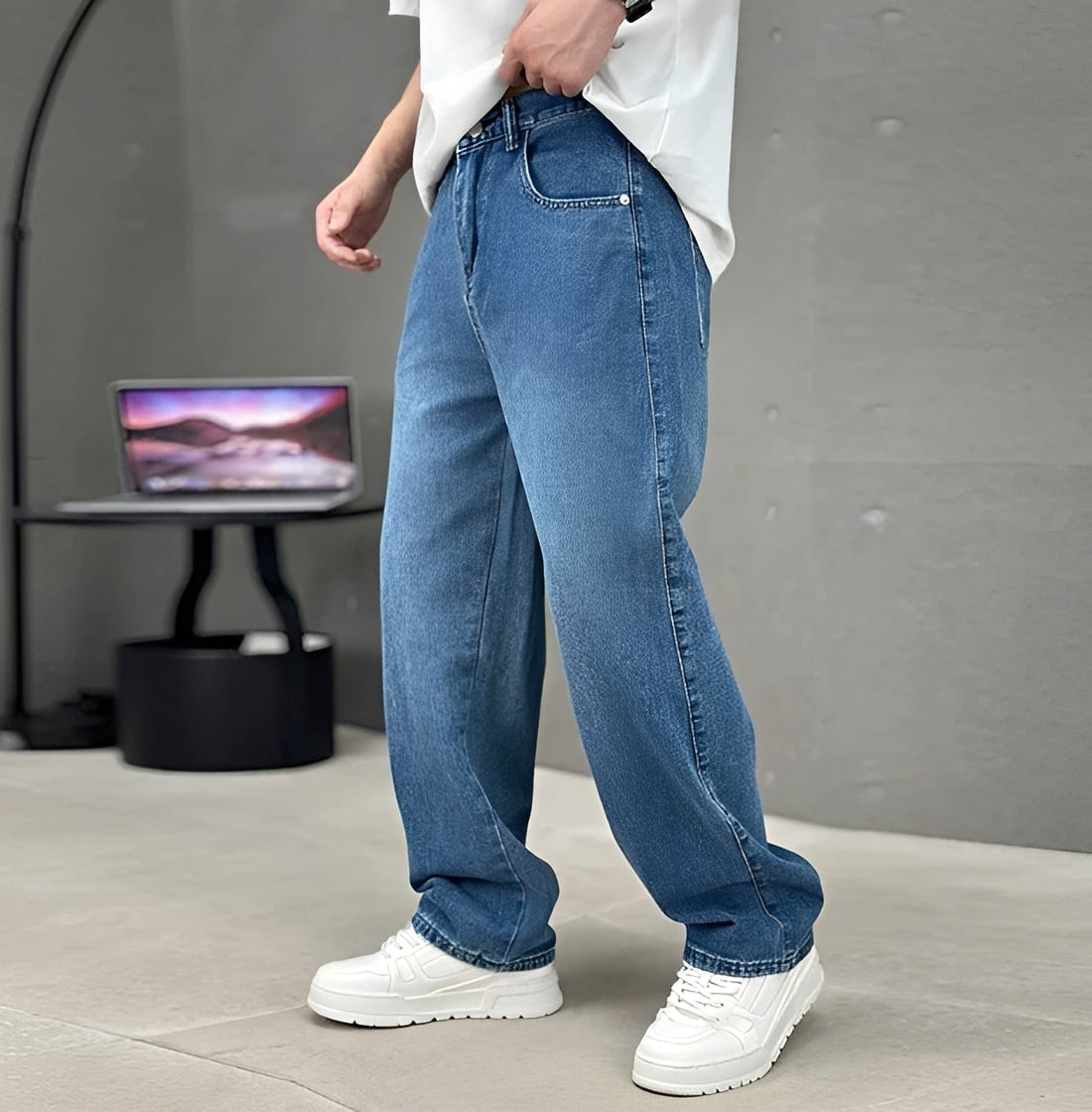 Garza - Jeans Détendu à Coupe Droite