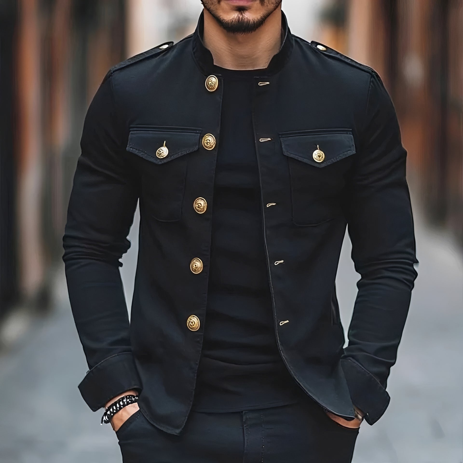 Leighton - Veste élégante et relax à boutons