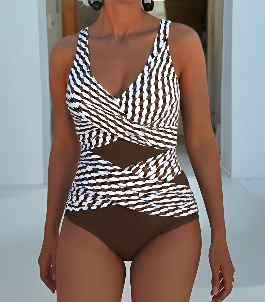 Karen - Maillot de Bain Croisé Élégant