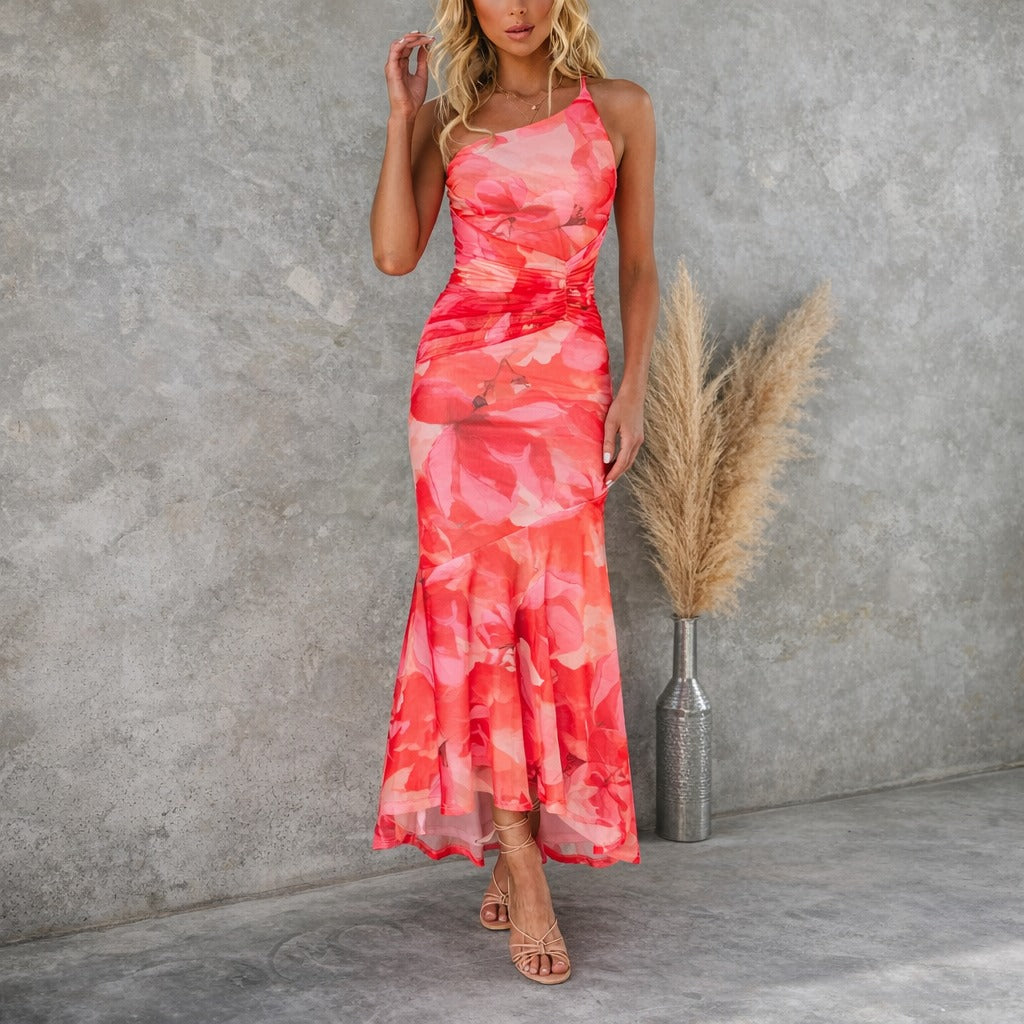 Tiffany - Robe Midi avec Motifs Floraux