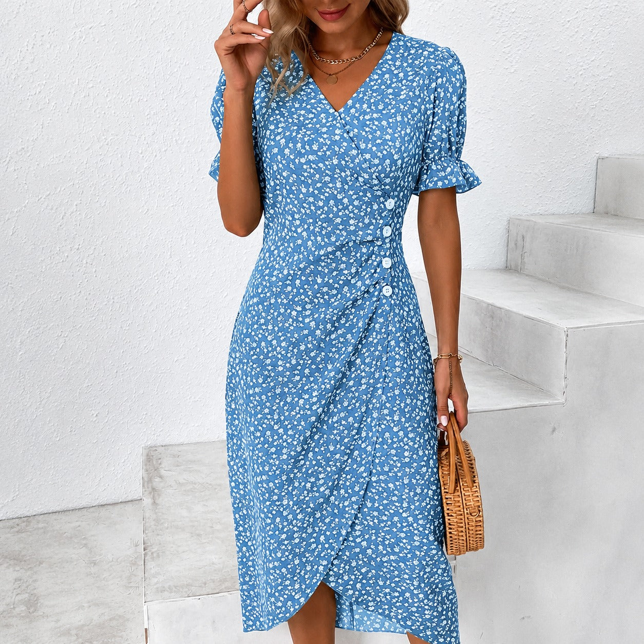 Gabriella - Robe florale asymétrique élégante