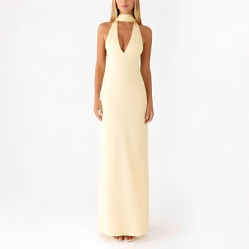 Amelie - Robe Maxi à Col Halter