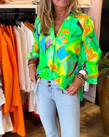 Daisie - Blouse Colorée à Manches Longues