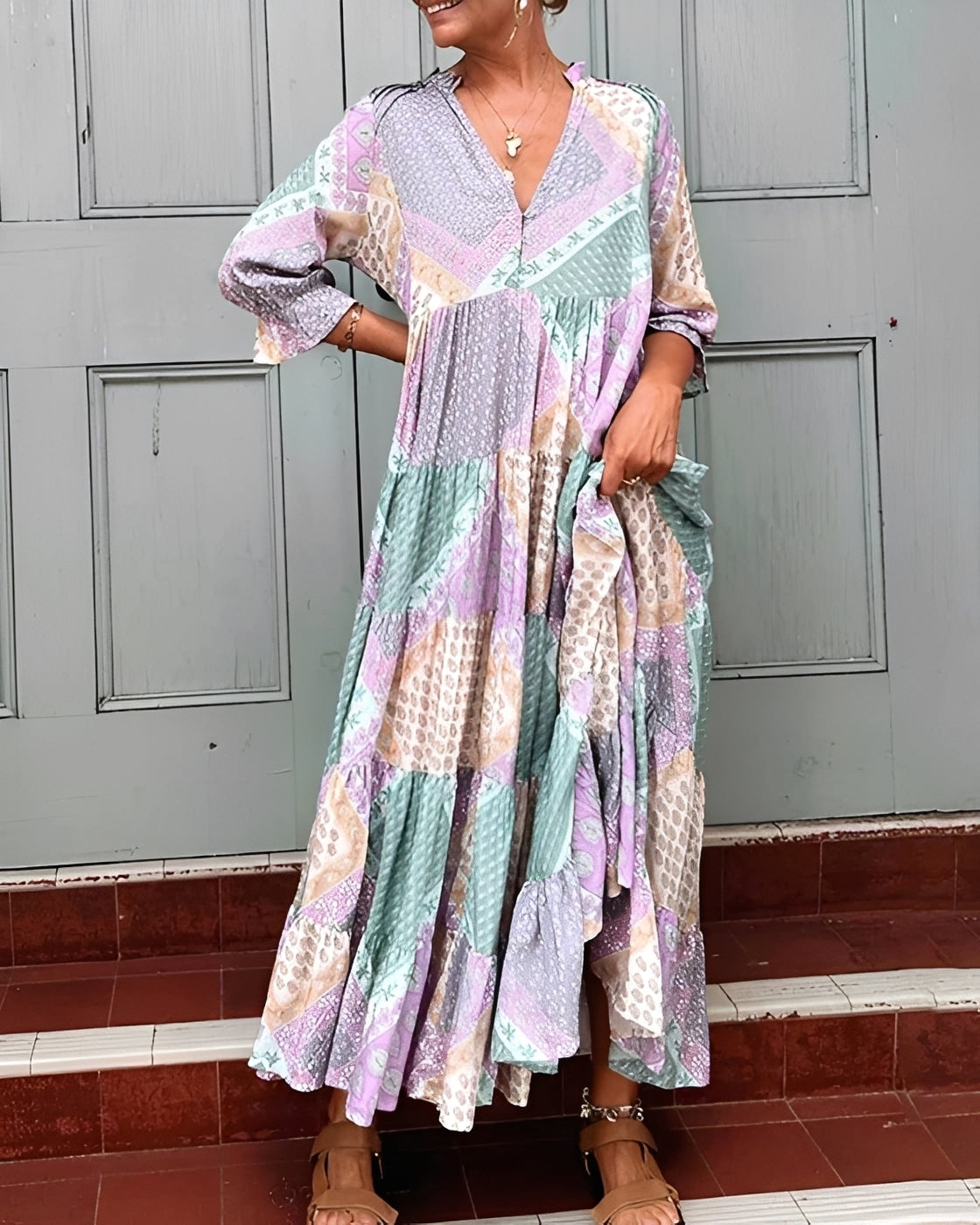 Kirsten - Robe à Manches Longues Élégante