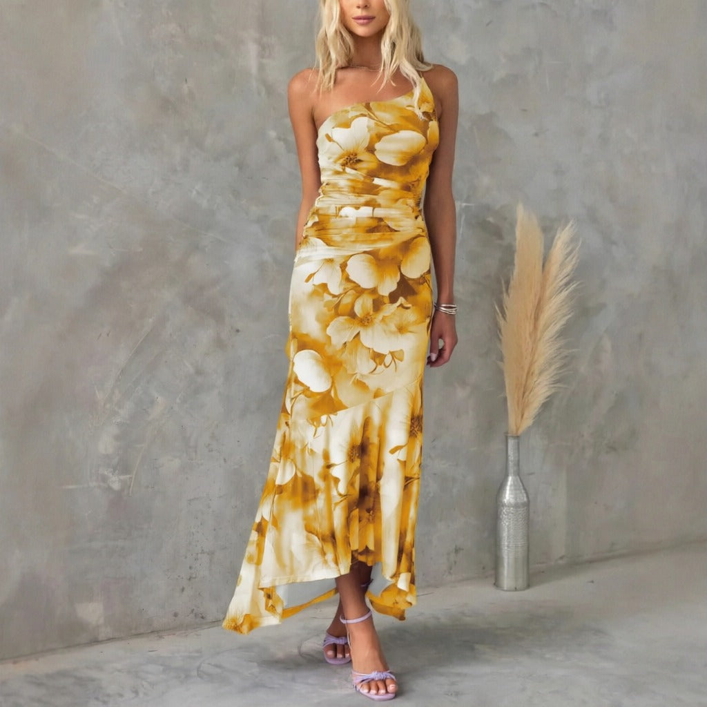Tiffany - Robe Midi avec Motifs Floraux