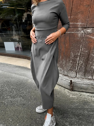 Elsie - Robe Décontractée à Manches Longues