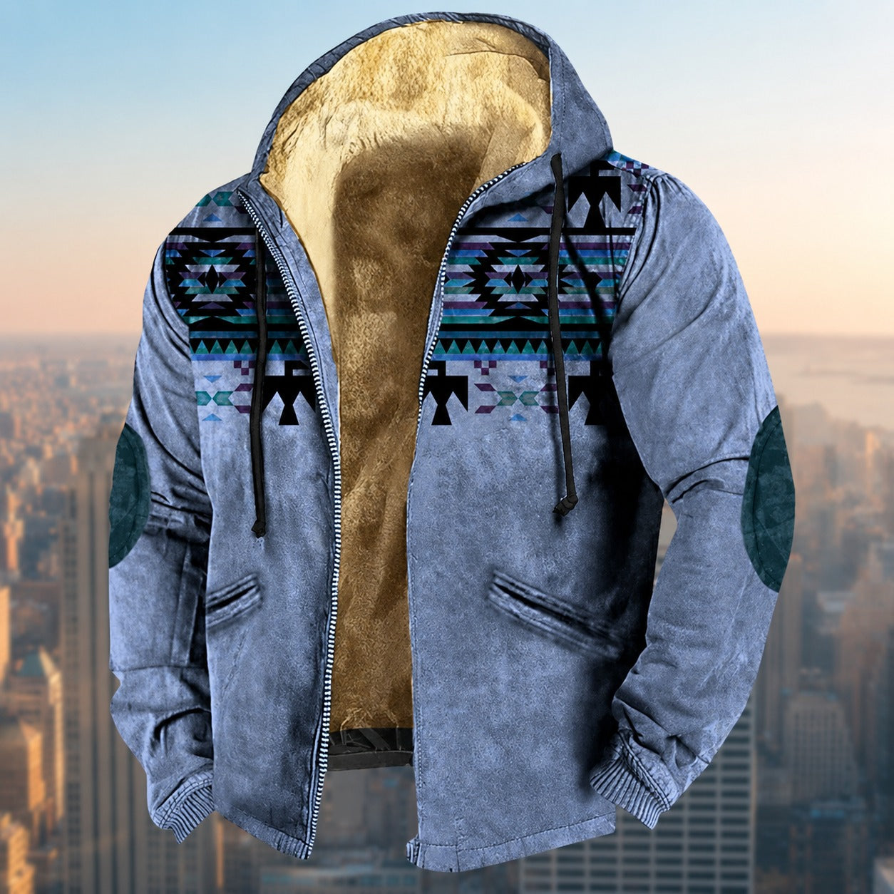 Laszlo - Veste à capuche avec motif tribal pour hommes