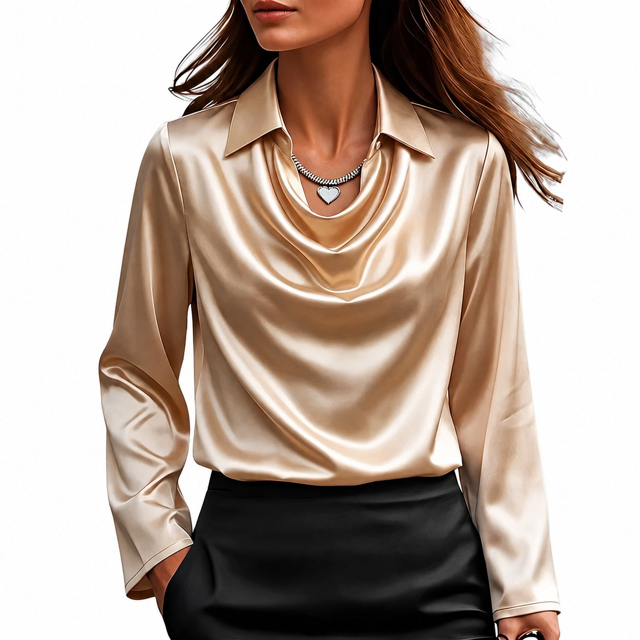 Dionne - Blouse élégante à manches longues pour femmes