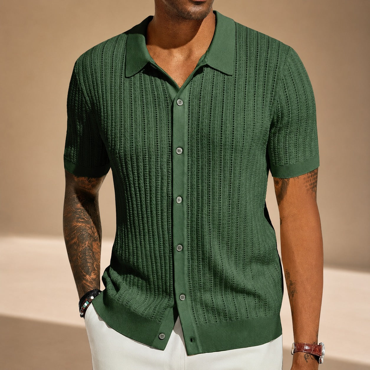 Steven - Chemise Large et Aérée avec Ouvertures